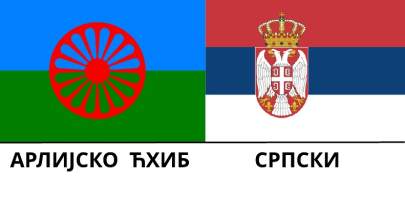 FLAG LOGOS DIGLOT ARLI-SERBIAN